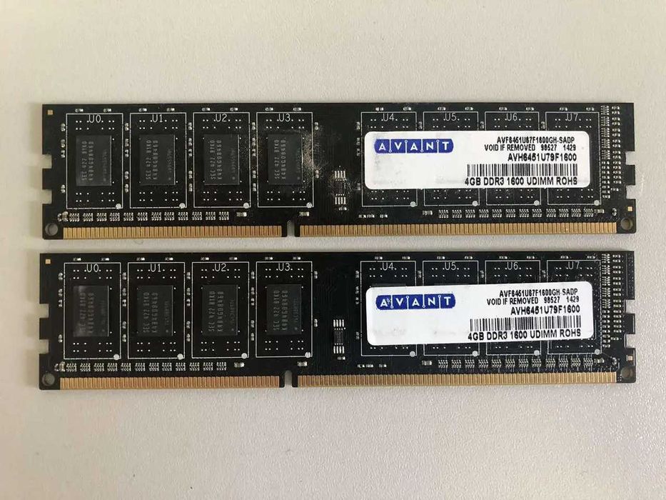 Оперативна пам'ять AVANT 8GB (4+4GB) DDR3 PC3-12800 1600MHz DIMM