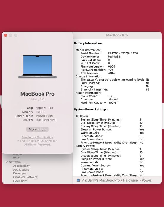 MacBook Pro 14 M1 Pro 10/16gpu 16/1tb !! Гарантія від магазину !!