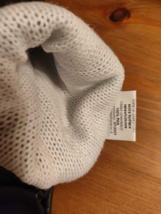 Skórzane rękawiczki zimowe.