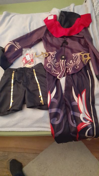 Cosplay Genshin Impact Hu  Tao bez  Wiga i  czapki