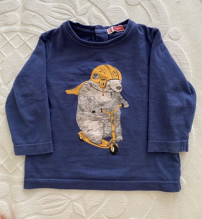 T-shirts 9 meses, ZARA , DPAM, manga comprida, menino
