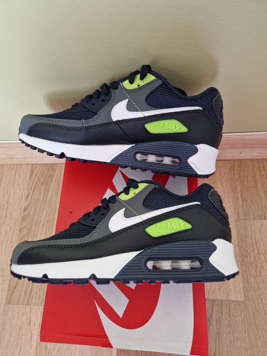 Air Max 90 granatowe/ limonka/biale