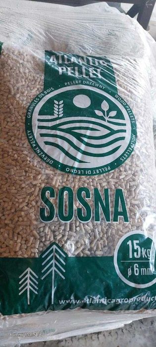 Pelet drzewny pellet SOSNA ATLANTIC 15kg worek paleta
