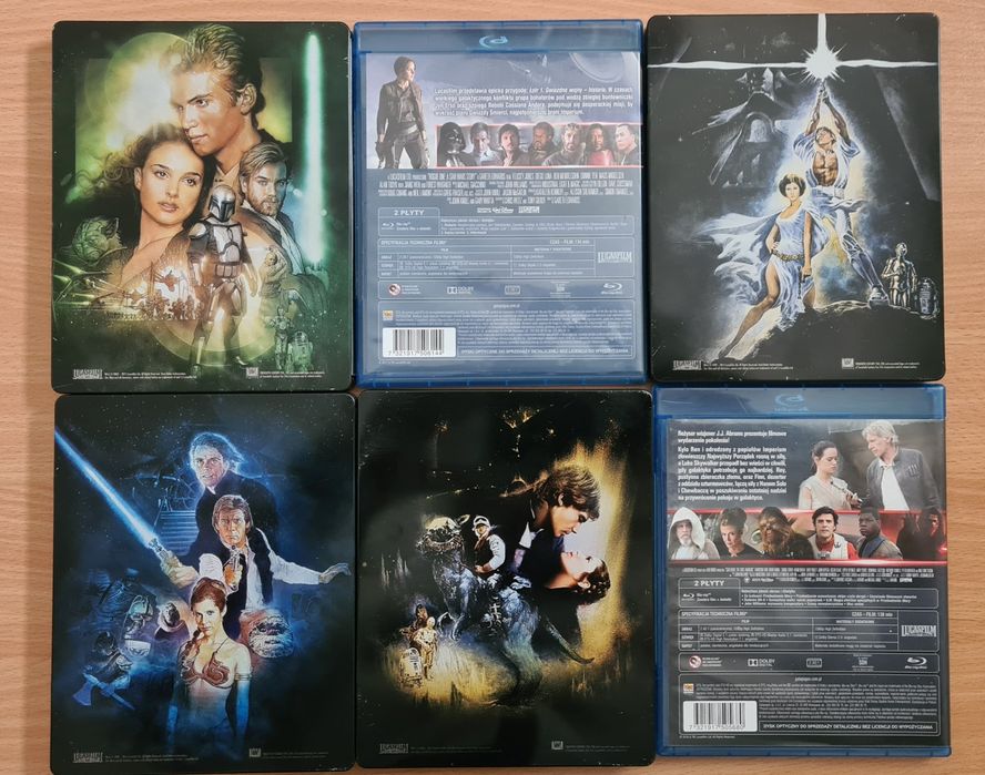 Star Wars Gwiezdne Wojny 6 epizodów blu-ray, kolekcja