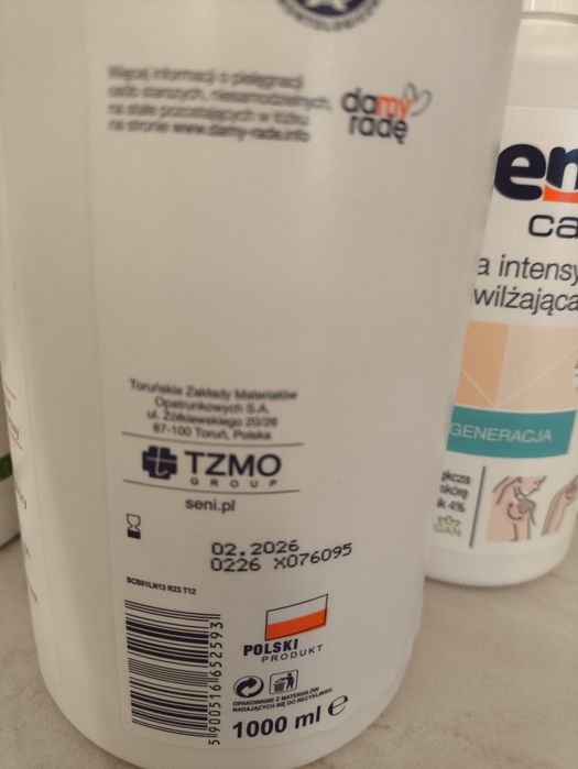 Seni kremy, emulsja do mycia