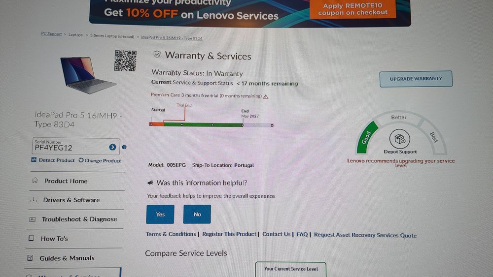 Portátil (COMO NOVO) Lenovo IdeaPad Pro 5i (9ª Gen) Garantia 17 meses