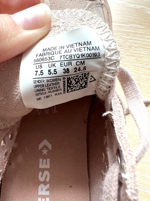 Converse All Star Platform trampki skórzane na platformie oryginalne