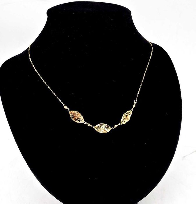 Złoty naszyjnik z ażurowymi elementami 585 GOLD MONEY