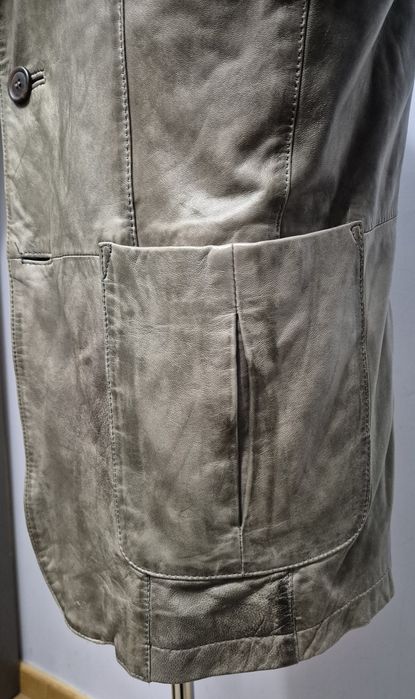 SANDRO POZZI roz. 50 kurtka w stylu marynarki skóra naturalna