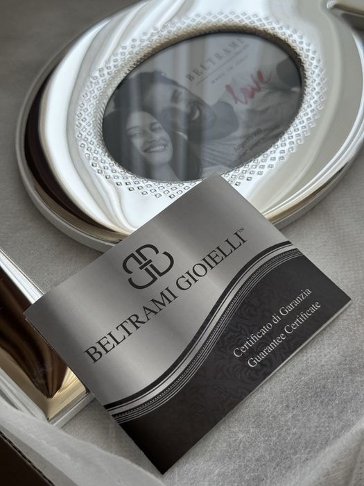 Срібна фоторамка Beltrami LOVE . Made in Italy
