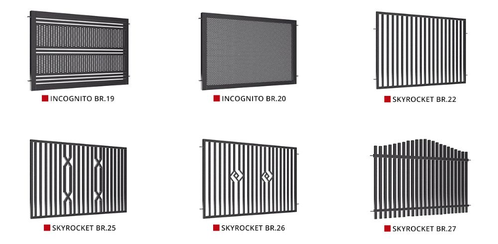 Przęsło Panel Ogrodzeniowy Ogrodzenie NA WYMIAR Nowoczesne Model BR.10