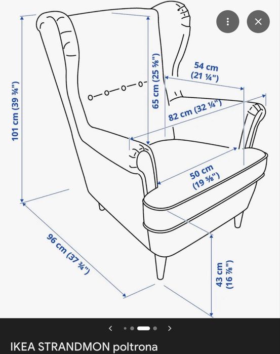 Ikea Strandmon - poltrona amarela e repousa pes