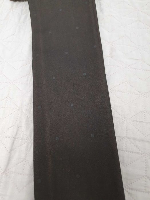 Rajstopy ocieplane z polarem czarne w kropki 200/80 den