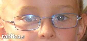 okulary korekcyjne metalowe niebieskie dla dziewczynki, oprawki
