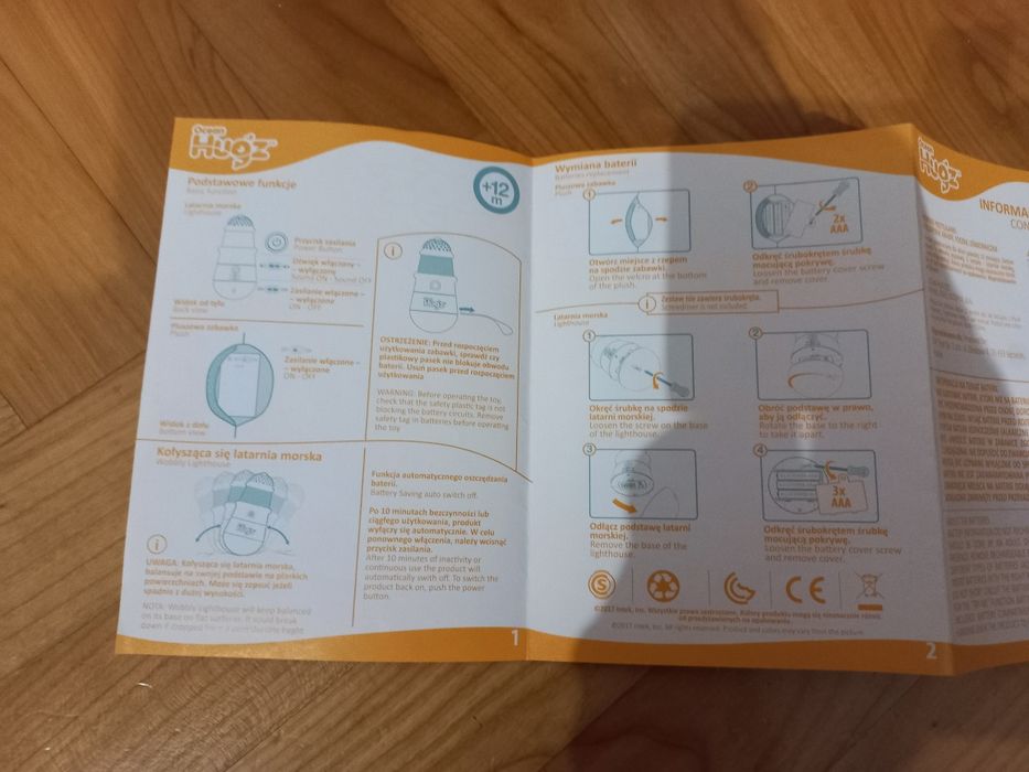 Zabawka grająca krab z latarnią