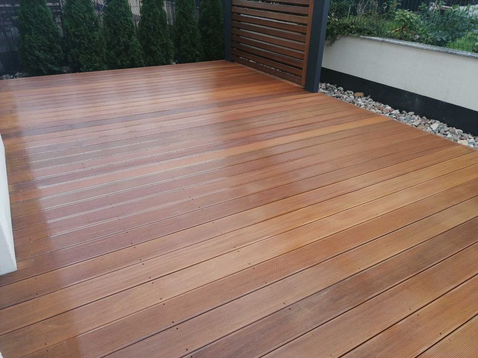 Taras drewniany kompozytowy deska egzotyczna bambus pergola zadaszenie