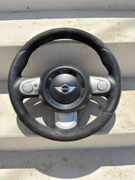 Volante Mini Cooper JCW Pele + Airbag + Comandos R55 R56 R57 R58 R59