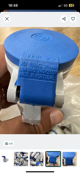 Lote 49 Fichas fêmea 3 polos Tomada 16A 2P+T 9316 JSL 1P44