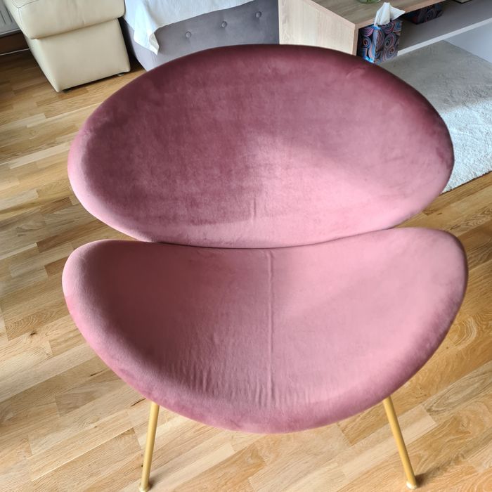 Fotel z Was welurowy