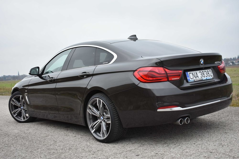 100% Bezwypadkowe BMW 420d GranCoupe LuxuryLine 2018r Virtual DużaNavi