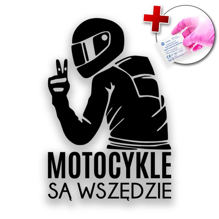Naklejka MOTOCYKLE SĄ WSZĘDZIE - na laptopa, zderzak, lusterko, szybę