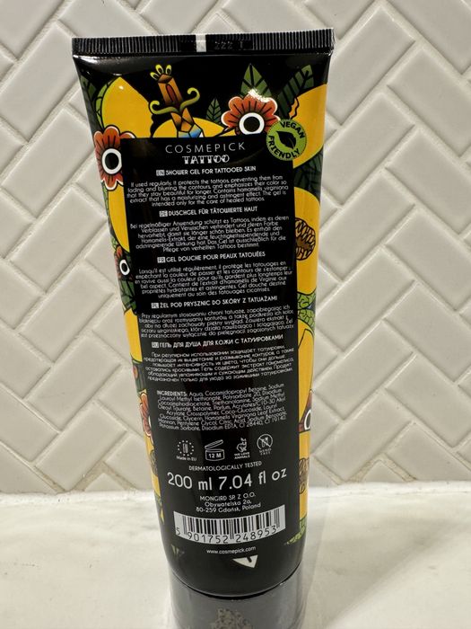 Cosmepick Tattoo żel pod prysznic dla skóry z tatuażami, 200 ml