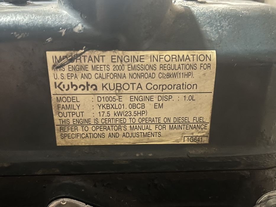 Silnik kubota d1005