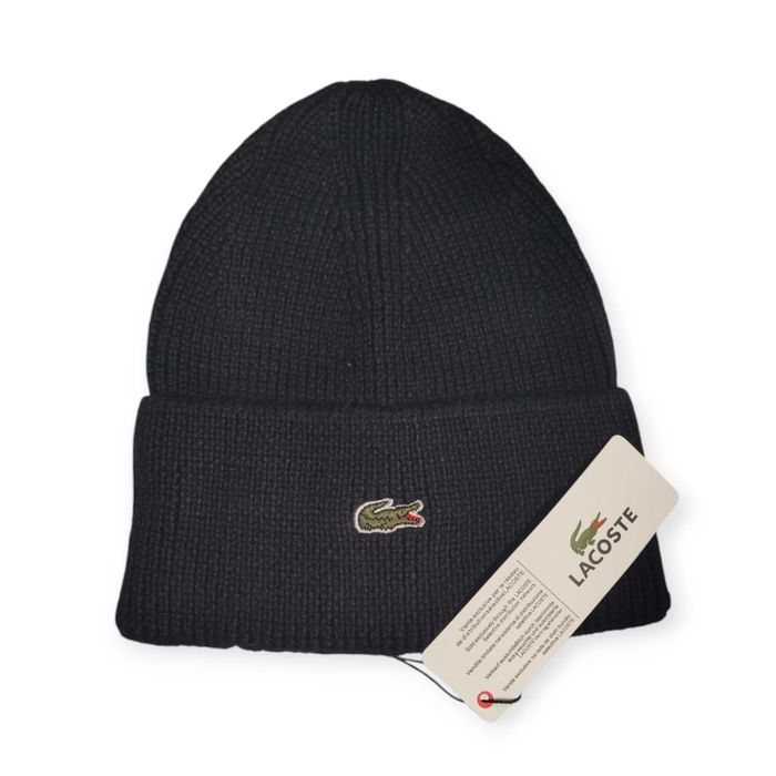 Шапка Lacoste.  Шапка лакоста чорний, сірий