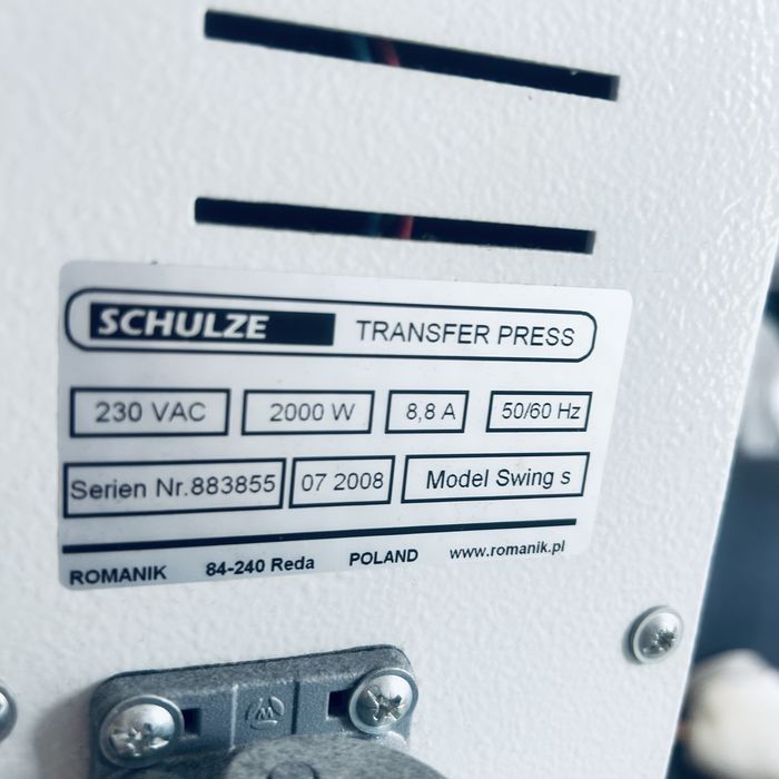 Prasa termotransferowa SCHULZE Swing S – profesjonalna, sprawna