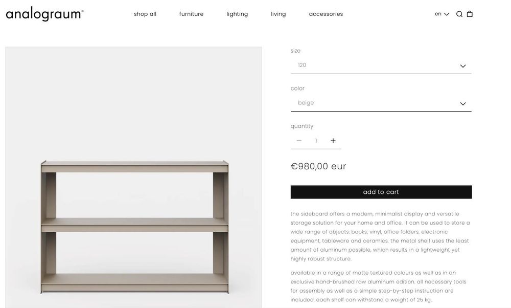 Móvel Design “Plié” em Alumínio – Estilo Industrial