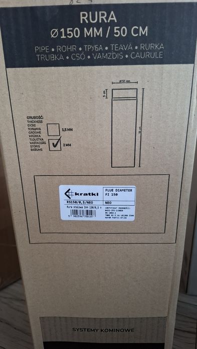 Rura stalowa 150/0,5m