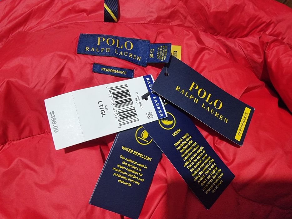 Оригінал 100% чоловічий зимовий пуховик polo ralph lauren  LT