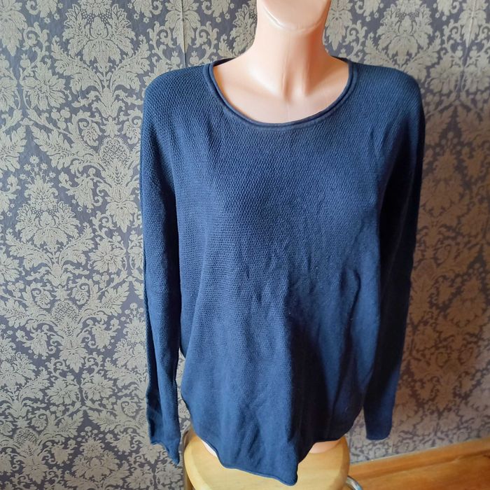 granatowy sweter xl 100% bawełna