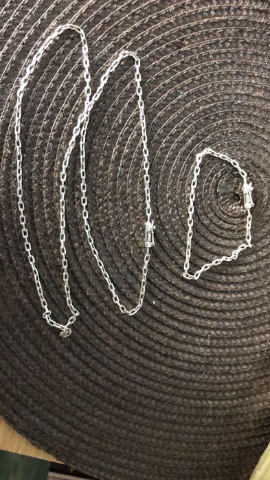 Cordão de prata e pulseira