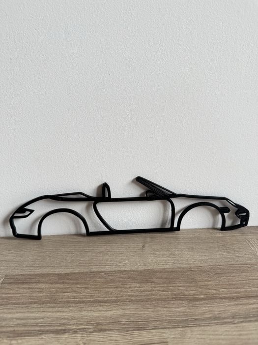 Dekoracja Ścienna Porsche 997 Cabrio Sylwetka Samochód Ozdoba Prezent