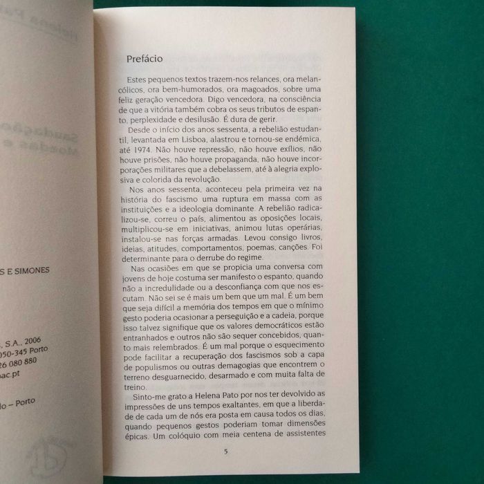 Saudação, Flausinas, Moedas e Simones - Helena Pato