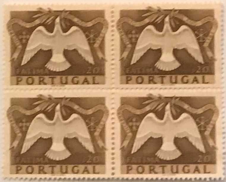 Quadra de selos novos de $20 - Encerramento do Ano Santo - 1951