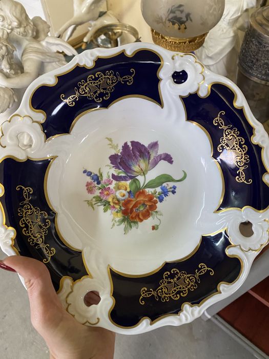 Talerz Echt Weimar kobaltowy talerz