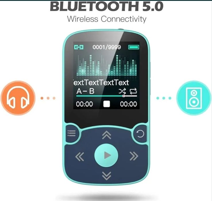 AGPTEK MP3-плеєр на 32 ГБ з кліпсою, Bluetooth 5.0 ,FM-радіо