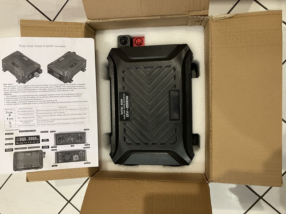 Інвертор Datouboss 12V 2000W чистий синус