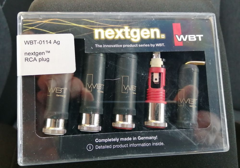 Fichas RCA prata WBT-0114AG novas a estrear