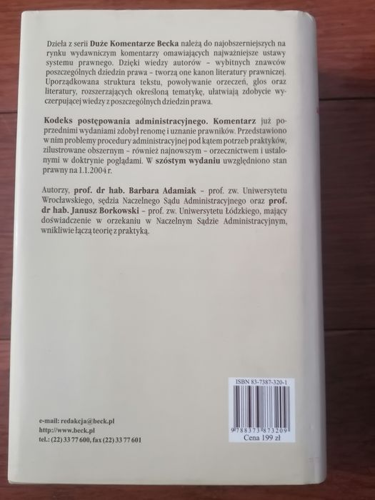 Kodeks postępowania administracyjnego - komentarz Adamiak/Borkowski
