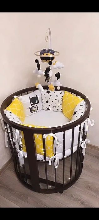 Бортики з пледом в дитяче ліжечко