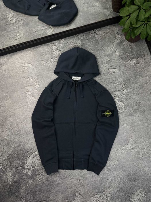Зіп-худі Stone Island ANTHRACITE зип худи Стон Айленд антрацит кофта