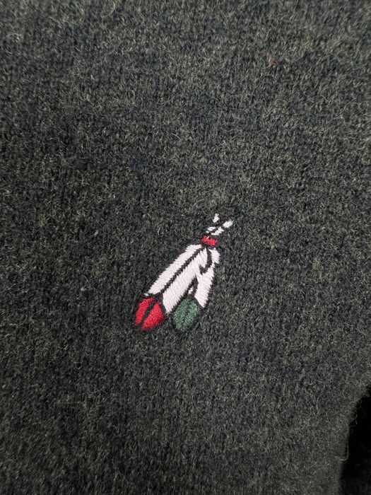 Peak Performance wełniany sweter sweterek butelkowa zieleń M