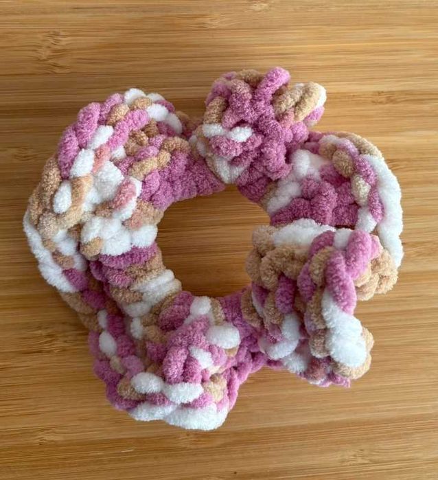 Duża gumka scrunchie handmade