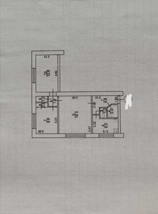3-кімнатна квартира за адресою бульвар Лесі Українки (площа 56,7 м²) - Atlanta.ua - фото 2