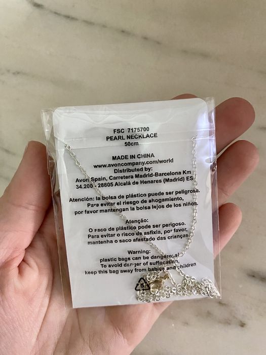 Fio prateado com perola NOVO