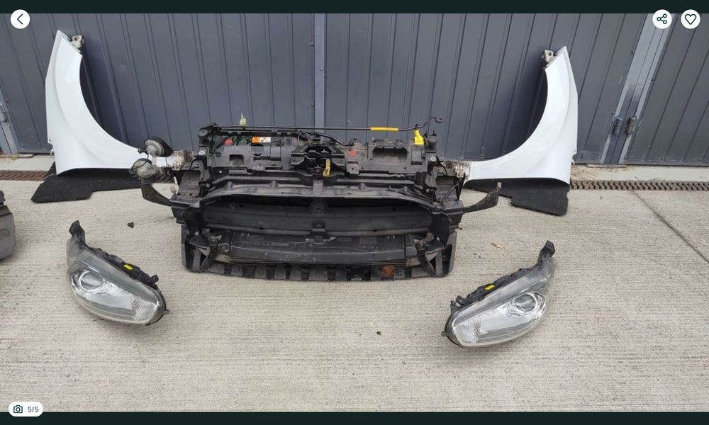 Ford Fiesta St mk7 lift maska zderzak pas przód komplet bialy lub czarny metalik Dc