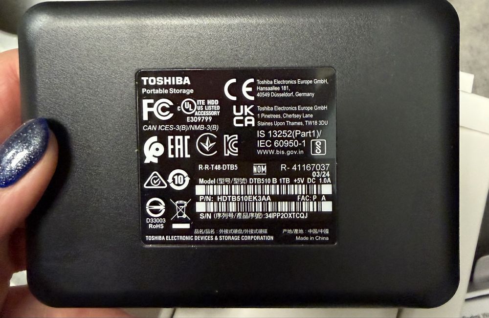Toshiba dysk 1 T
